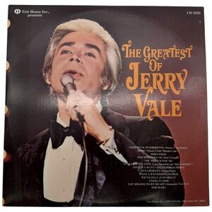 Jerry Vale The Greatest of Jerry Vale 2-LP Vinyl Record Set 1974‎ CD 2022 Good